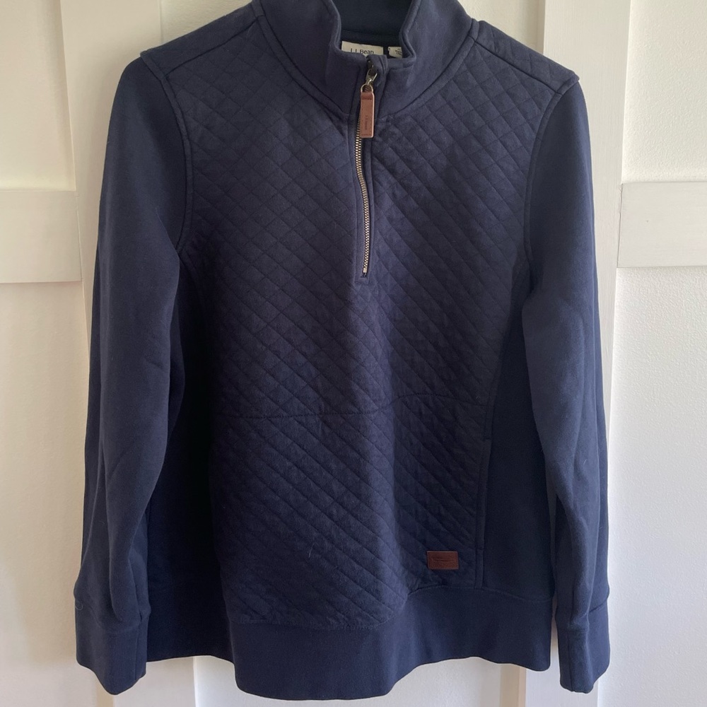 Llbean Quilted Quarter Zip